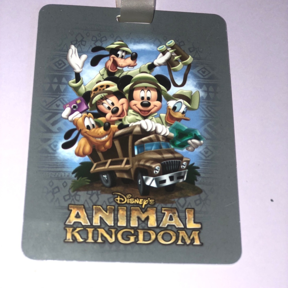 Disney animal kingdom luggage tag